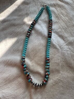 Handmade Turquoise Beaded Statement Necklace